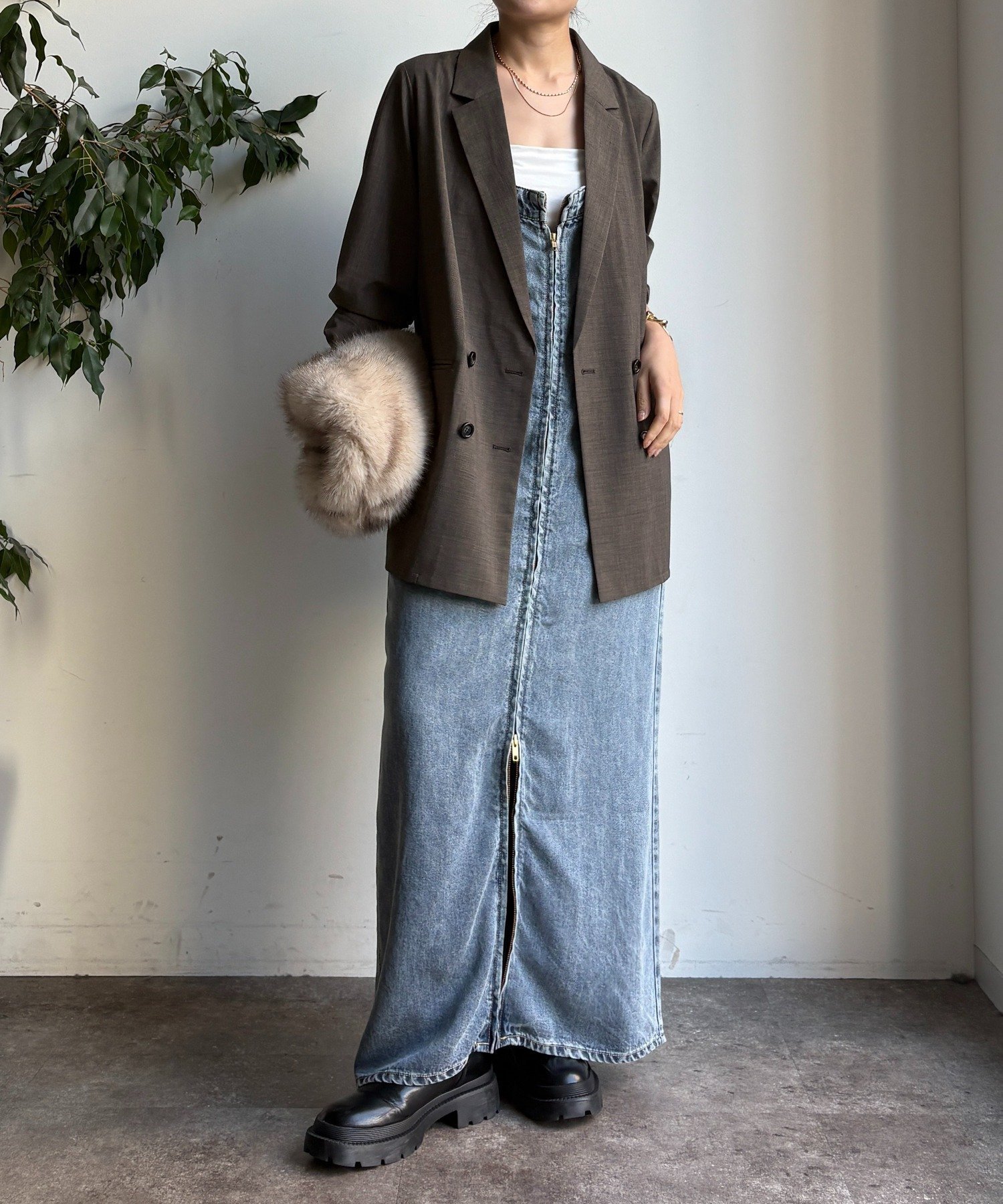 【ドゥドゥ/DouDou】の【完売カラー再追加!/サイズ展開あり/細見え】リヨセルデニムジャンスカ インテリア・キッズ・メンズ・レディースファッション・服の通販 founy(ファニー) 　ファッション　Fashion　レディースファッション　Fashion for Women　スマート　Smart, Elegant　センター　Center, Center Line　デニム　Denim, Jeans Material　フロント　Front, Front Design　A/W・秋冬　Autumn/Winter　冬　Winter / This Winter　再入荷　Restock / Back in Stock　2025年　2025　2025-2026秋冬・A/W　Autumn/Winter 2025–26 AW25–26　ブルー|ID: prp329100004657953 ipo3291000000034588001