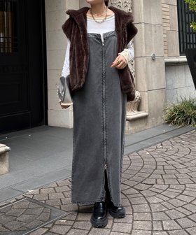 【ドゥドゥ/DouDou】の【完売カラー再追加!/サイズ展開あり/細見え】リヨセルデニムジャンスカ 人気、トレンドファッション・服の通販 founy(ファニー) ファッション Fashion レディースファッション Fashion for Women スマート Smart, Elegant センター Center, Center Line デニム Denim, Jeans Material フロント Front, Front Design A/W・秋冬 Autumn/Winter 冬 Winter / This Winter 再入荷 Restock / Back in Stock 2025年 2025 2025-2026秋冬・A/W Autumn/Winter 2025–26 AW25–26 |ID:prp329100004657953