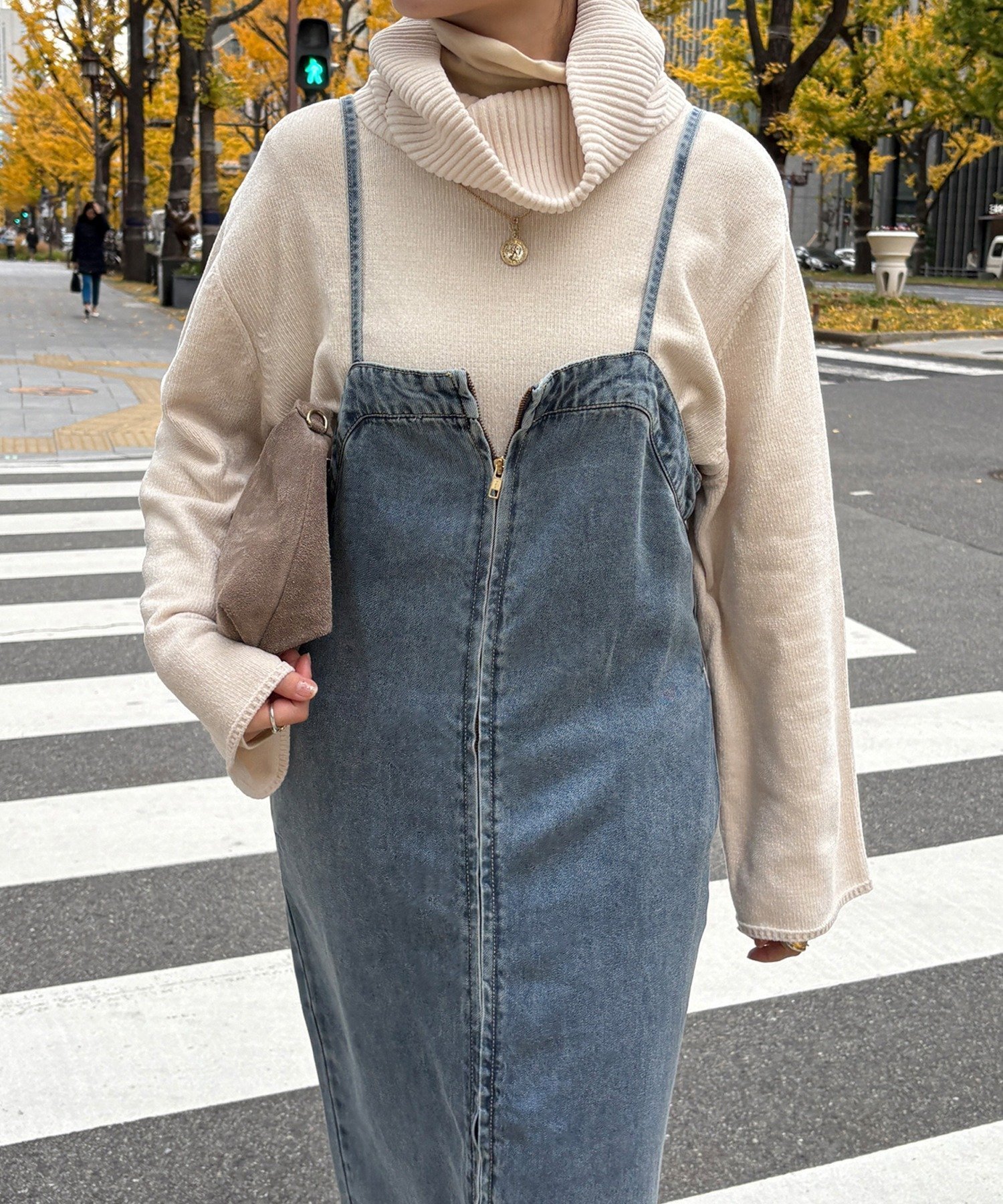 【ドゥドゥ/DouDou】の【完売カラー再追加!/サイズ展開あり/細見え】リヨセルデニムジャンスカ インテリア・キッズ・メンズ・レディースファッション・服の通販 founy(ファニー) ファッション Fashion レディースファッション Fashion for Women スマート Smart, Elegant センター Center, Center Line デニム Denim, Jeans Material フロント Front, Front Design A/W・秋冬 Autumn/Winter 冬 Winter / This Winter 再入荷 Restock / Back in Stock 2025年 2025 2025-2026秋冬・A/W Autumn/Winter 2025–26 AW25–26 ブルー|ID: prp329100004657953 ipo3291000000035099467