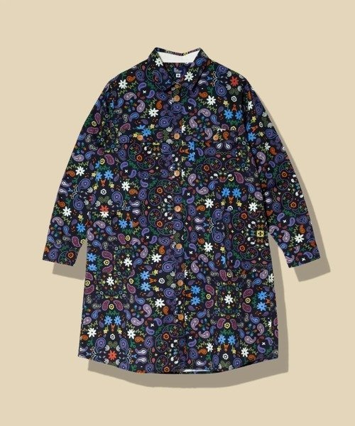 【ゴースローキャラバン/go slow caravan】のペイズリー/猫と晩酌 シャツワンピース (WOMENS) インテリア・キッズ・メンズ・レディースファッション・服の通販 founy(ファニー) https://founy.com/ ファッション Fashion レディースファッション Fashion for Women ワンピース Dresses シャツワンピース / 1枚で着映えコーデ Shirt Dresses インナー Innerwear シャツワンピ Shirt Dress, Shirt One-Piece ペイズリー Paisley, Ethnic Pattern 今季 This Season, Current Season 冬 Winter / This Winter 猫 Cat, Kitty |ID: prp329100004657971 ipo3291000000033708443