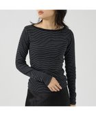 【ルージュヴィフラクレ/Rouge vif la cle】の【Robert P. Miller】パネルリブボートネックTEE / ロンT / 人気、トレンドファッション・服の通販 founy(ファニー) ファッション Fashion レディースファッション Fashion for Women トップス・カットソー Cut & Sew Tops ロングTシャツ・Tシャツ Longline T-Shirts & Tees インナー Innerwear フィット Fit, Slim Fit ベーシック Basic, Essential 秋 Autumn thumbnail ブラック系その他1|ID: prp329100004657993 ipo3291000000033728543