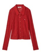 【スナイデル/SNIDEL】のカットレースポロブラウス RED[046]|ID:prp329100004658008