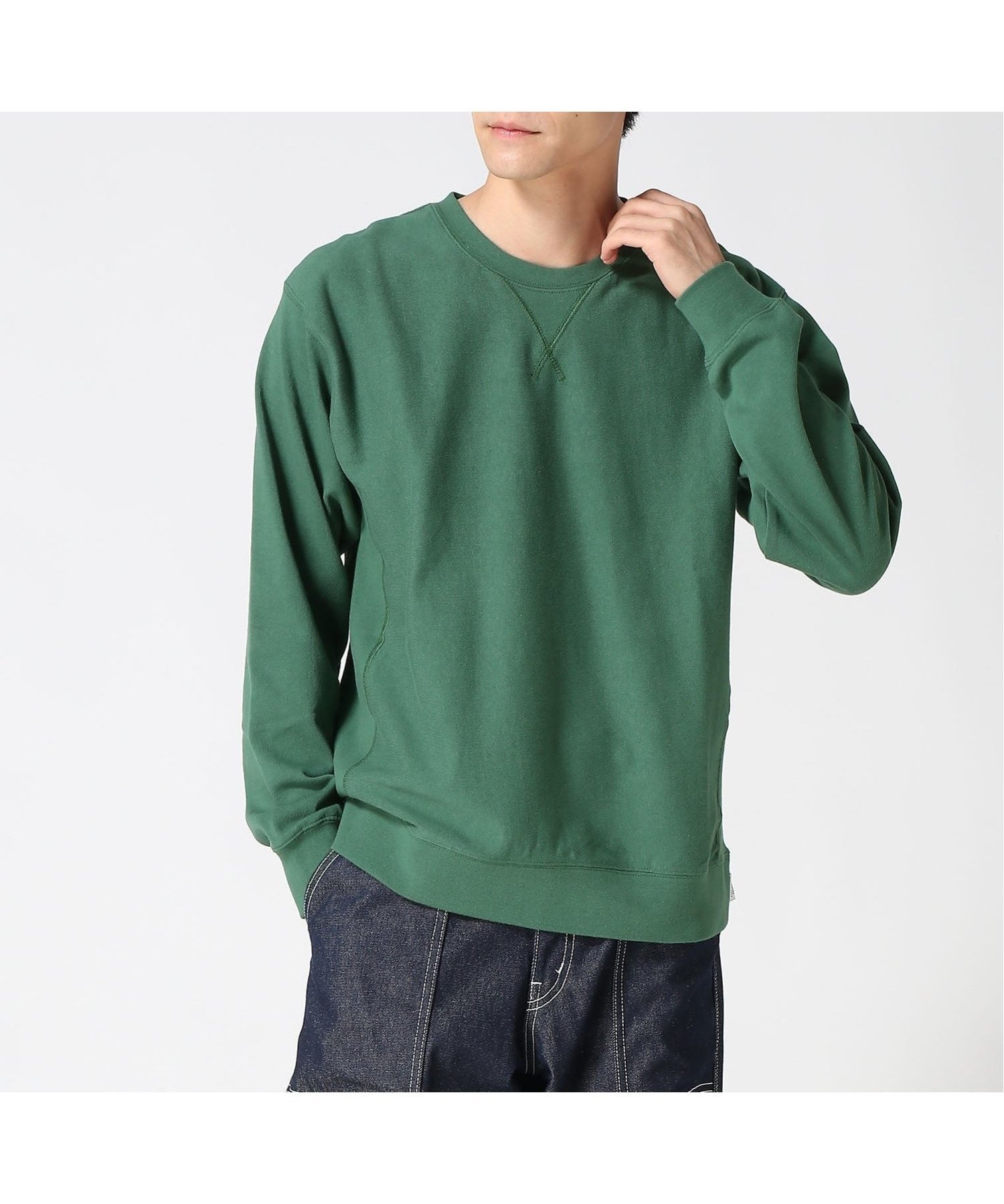 【ジムマスター/gym master / MEN】のgym master/10.4oz プレミアムヘビーウェイトクルーネック インテリア・キッズ・メンズ・レディースファッション・服の通販 founy(ファニー) 　ファッション　Fashion　メンズファッション　Fashion for Men　トレーナー　Sweatshirt, Trainer　リラックス　Relax, Relaxed Fit　定番　Standard, Basic Item　グリーン|ID: prp329100004658009 ipo3291000000033728733