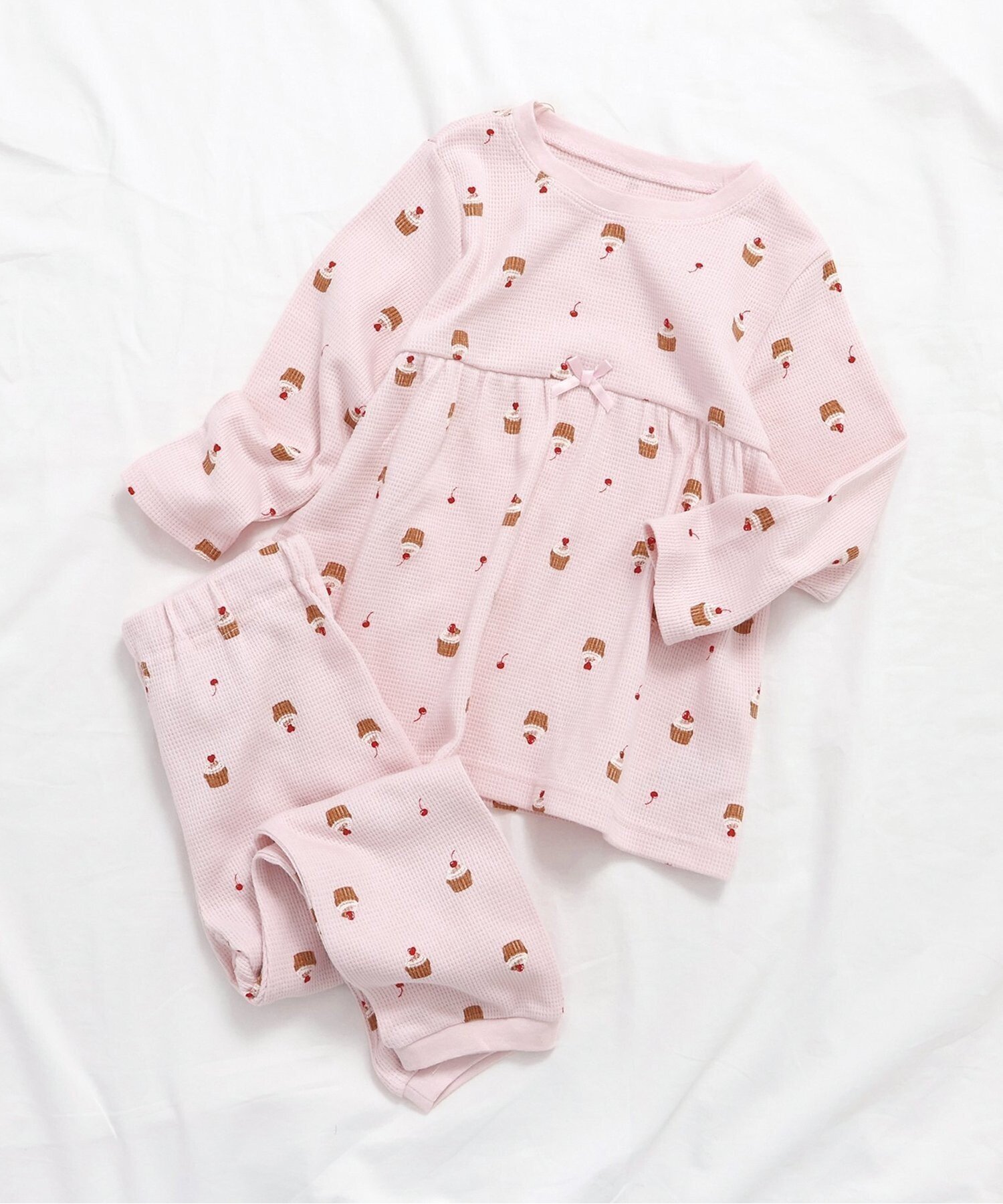 【エフオー オンラインストア/F.O.Online Store / KIDS】のGIRLSバラエティワッフルパジャマ インテリア・キッズ・メンズ・レディースファッション・服の通販 founy(ファニー) 　ファッション　Fashion　キッズファッション　Fashion for Kids　お家時間・ステイホーム　Stay Home / At Home　パジャマ　Pajamas, Sleepwear　ピンク|ID: prp329100004658089 ipo3291000000033914202