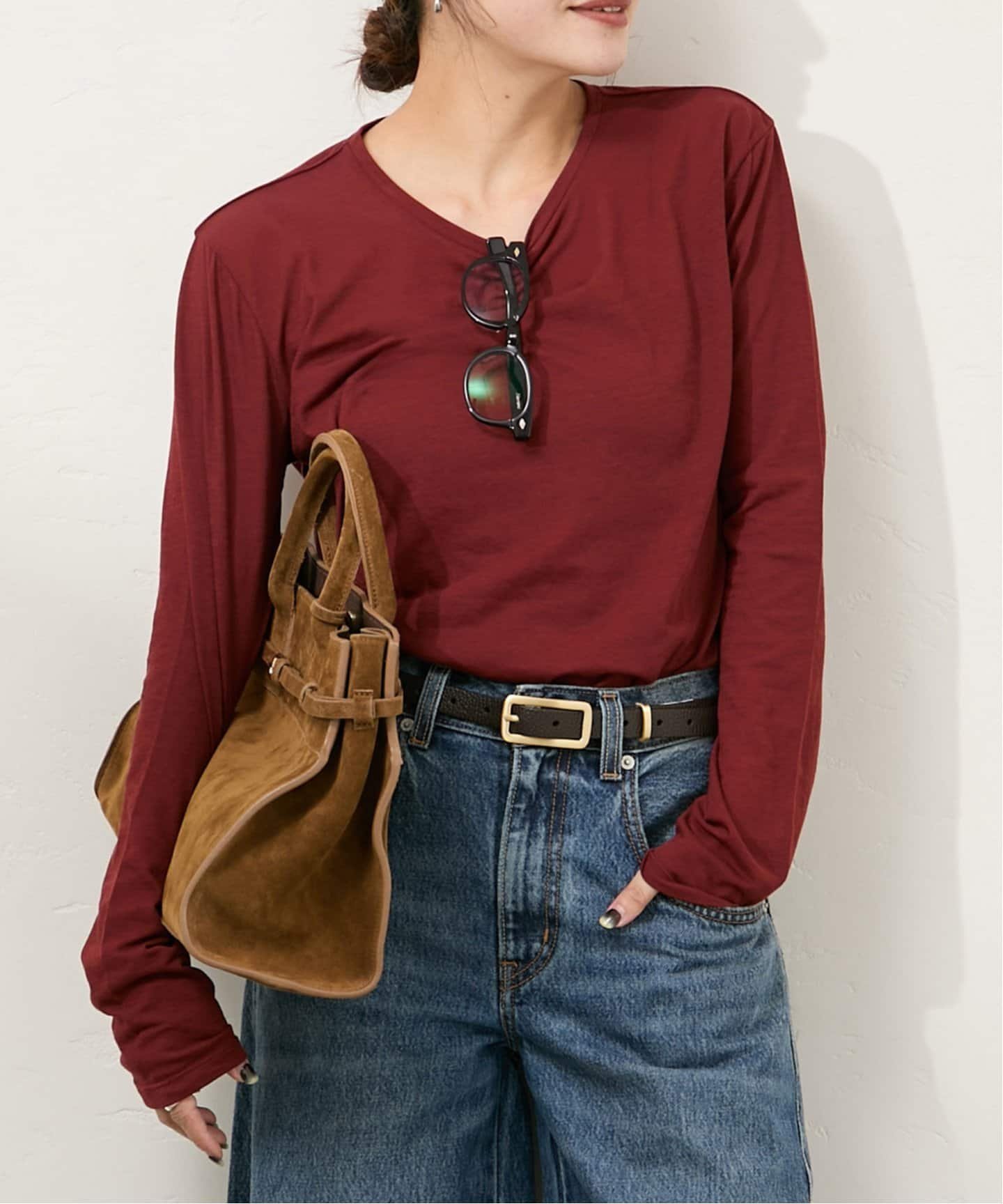 【ジャーナルスタンダード/JOURNAL STANDARD】の《追加5》クルーネックシアーロングTシャツ インテリア・キッズ・メンズ・レディースファッション・服の通販 founy(ファニー) 　ファッション　Fashion　レディースファッション　Fashion for Women　トップス・カットソー　Cut & Sew Tops　シャツ・ブラウス・オフィスカジュアル　Elegant Blouses & Button-Ups　ロングTシャツ・Tシャツ　Longline T-Shirts & Tees　2025年　2025　2025-2026秋冬・A/W　Autumn/Winter 2025–26 AW25–26　ブラウン B|ID: prp329100004658131 ipo3291000000033718437