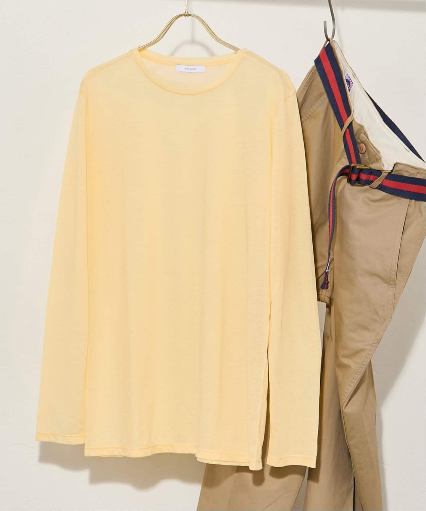 【ジャーナルスタンダード/JOURNAL STANDARD】の《追加5》クルーネックシアーロングTシャツ インテリア・キッズ・メンズ・レディースファッション・服の通販 founy(ファニー) 　ファッション　Fashion　レディースファッション　Fashion for Women　トップス・カットソー　Cut & Sew Tops　シャツ・ブラウス・オフィスカジュアル　Elegant Blouses & Button-Ups　ロングTシャツ・Tシャツ　Longline T-Shirts & Tees　2025年　2025　2025-2026秋冬・A/W　Autumn/Winter 2025–26 AW25–26　イエロー|ID: prp329100004658131 ipo3291000000033718438