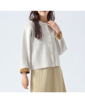 【ビームス ハート/BEAMS HEART】のダブルフェイス クルーニット カーディガン 人気、トレンドファッション・服の通販 founy(ファニー) ファッション Fashion レディースファッション Fashion for Women トップス・カットソー Cut & Sew Tops ニット Knit Tops & Sweaters カーディガン・羽織り Layered Style Cardigans インナー Innerwear カーディガン Cardigan, Knitwear クラシカル Classical, Vintage-Inspired ストレート Straight, Straight Cut センター Center, Center Line ダブル Double, Double-Breasted デニム Denim, Jeans Material フェイス Face, Facial Design フロント Front, Front Design A/W・秋冬 Autumn/Winter おすすめ Recommended / Our Picks |ID:prp329100004658140