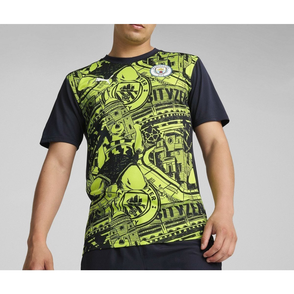 【プーマ/PUMA / MEN】のメンズ マンチェスター シティFC プレマッチ 半袖 シャツ インテリア・キッズ・メンズ・レディースファッション・服の通販 founy(ファニー) 　ファッション　Fashion　メンズファッション　Fashion for Men　サッカー　Seersucker, Summer Fabric　スタイリッシュ　Stylish, Fashionable　スリム　Slim, Slim Fit　フィット　Fit, Slim Fit　メンズ　Men's, Menswear　半袖　Short Sleeve, Half Sleeve　吸水　Absorbent, Quick-Dry　Yellow Glow-Mag|ID: prp329100004658196 ipo3291000000033711238