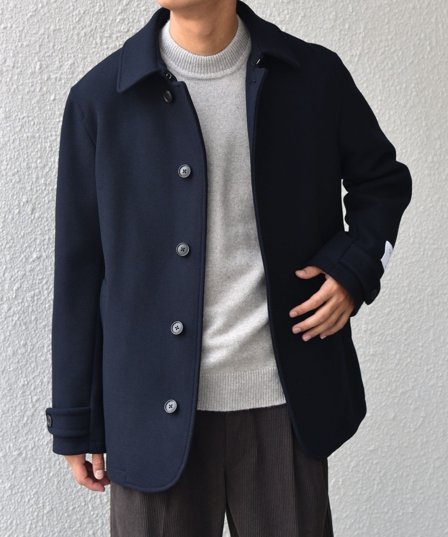 【シップス/SHIPS / MEN】のSHIPS any PURE WOOL MELTON シングル Pコート 25AW 人気、トレンドファッション・服の通販 founy(ファニー) 　ファッション　Fashion　メンズファッション　Fashion for Men　シンプル　Simple, Minimal　ジャケット　Jacket, Outerwear　フィット　Fit, Slim Fit　フレンチ　French, French Style　メルトン　Melton, Heavy Wool　メンズ　Men's, Menswear　冬　Winter / This Winter　ビジネス 仕事 通勤　Business / Work / Commuting　2025年　2025　2025-2026秋冬・A/W　Autumn/Winter 2025–26 AW25–26　 other-1|ID: prp329100004658205 ipo3291000000034670809