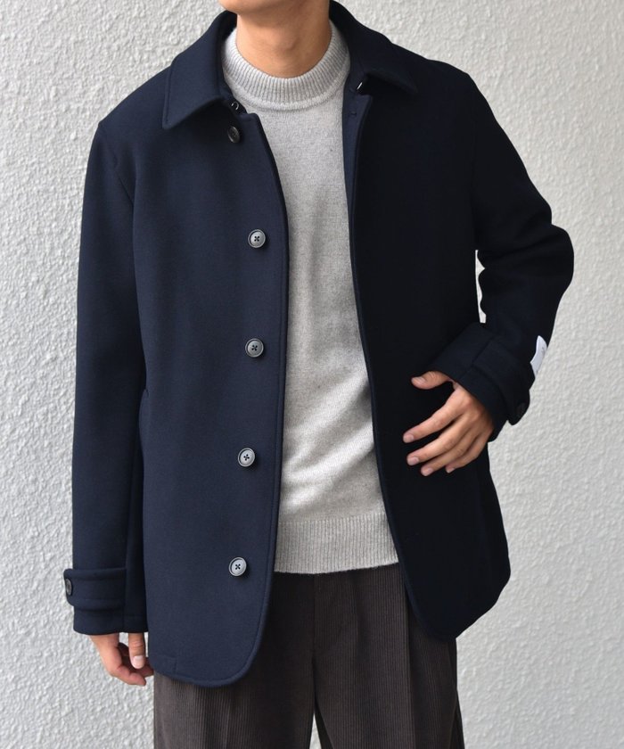 【シップス/SHIPS / MEN】のSHIPS any PURE WOOL MELTON シングル Pコート 25AW インテリア・キッズ・メンズ・レディースファッション・服の通販 founy(ファニー) https://founy.com/ ファッション Fashion メンズファッション Fashion for Men シンプル Simple, Minimal ジャケット Jacket, Outerwear フィット Fit, Slim Fit フレンチ French, French Style メルトン Melton, Heavy Wool メンズ Men's, Menswear 冬 Winter / This Winter ビジネス 仕事 通勤 Business / Work / Commuting 2025年 2025 2025-2026秋冬・A/W Autumn/Winter 2025–26 AW25–26 |ID: prp329100004658205 ipo3291000000035176864