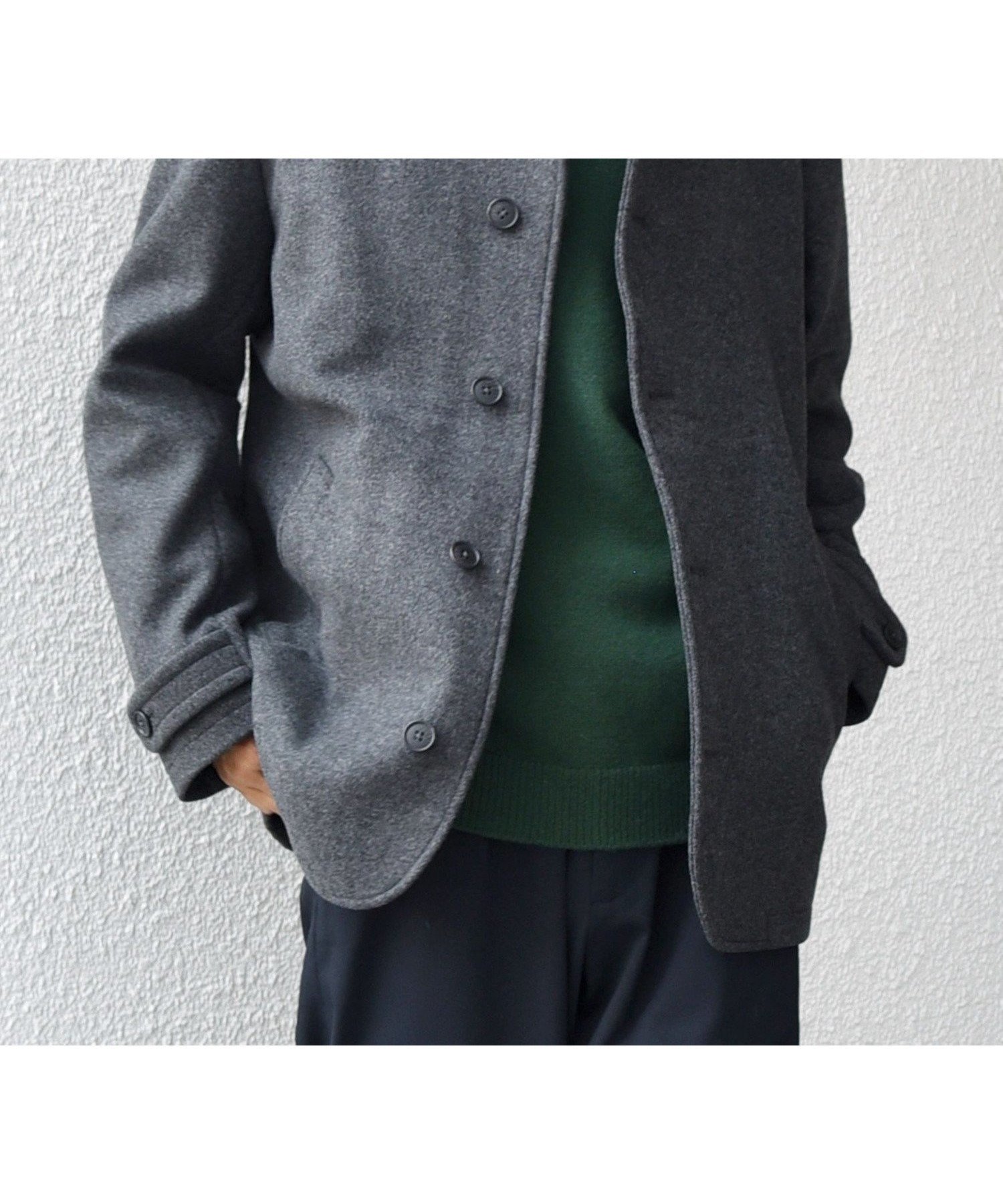 【シップス/SHIPS / MEN】のSHIPS any PURE WOOL MELTON シングル Pコート 25AW インテリア・キッズ・メンズ・レディースファッション・服の通販 founy(ファニー) 　ファッション　Fashion　メンズファッション　Fashion for Men　シンプル　Simple, Minimal　ジャケット　Jacket, Outerwear　フィット　Fit, Slim Fit　フレンチ　French, French Style　メルトン　Melton, Heavy Wool　メンズ　Men's, Menswear　冬　Winter / This Winter　ビジネス 仕事 通勤　Business / Work / Commuting　2025年　2025　2025-2026秋冬・A/W　Autumn/Winter 2025–26 AW25–26　ダークグレー|ID: prp329100004658205 ipo3291000000035205070