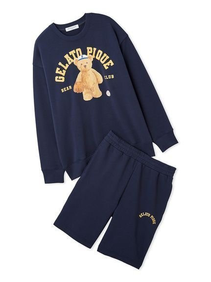 【ジェラートピケ オム/GELATO PIQUE HOMME / MEN】の【ONLINE限定】【HOMME】スポーティーベア裏毛プルオーバー 裏毛ハーフパンツセット インテリア・キッズ・メンズ・レディースファッション・服の通販 founy(ファニー) https://founy.com/ ファッション Fashion メンズファッション Fashion for Men トップス・カットソー Cut & Sew Tops ボトムス Bottoms ハーフパンツ・ショートパンツ Shorts & Half Pants スポーツ Sports, Activewear セットアップ Set-Up, Coordinated Outfit トレンド Trend, Trending Now ハーフ Half, Half-Length プリント Print, Printed Pattern ポケット Pocket, Pocket Detail モチーフ Motif, Design Theme |ID: prp329100004658222 ipo3291000000033905189