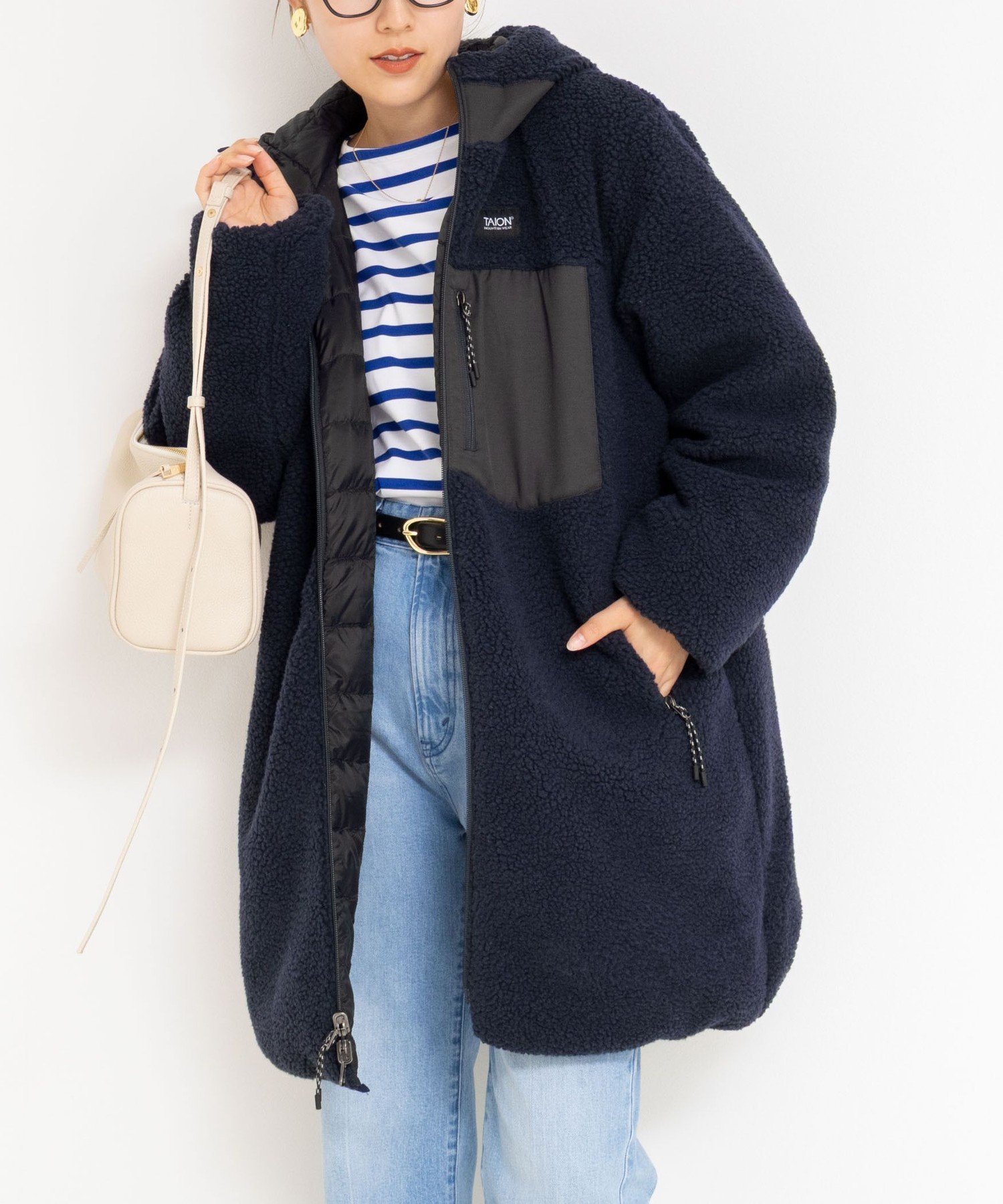 【ノーリーズ/NOLLEY'S】の【WEB限定】【TAION/タイオン】別注ボア×ダウンフードコート(リバーシブル) 人気、トレンドファッション・服の通販 founy(ファニー) 　ファッション　Fashion　レディースファッション　Fashion for Women　アウター　Coat / Outerwear Collection　コート・ロングコート・ピーコート　Long Coats, Peacoats & More　インナー　Innerwear　キルティング　Quilted, Quilting　ダウン　Down, Puffer　ダブル　Double, Double-Breasted　定番　Standard, Basic Item　人気　Popular, Best Seller　ポケット　Pocket, Pocket Detail　別注　Limited Edition, Custom Order　リバーシブル　Reversible, Two-Sided　ロング　Long, Long-Length　おすすめ　Recommended / Our Picks　2025年　2025　2025-2026秋冬・A/W　Autumn/Winter 2025–26 AW25–26　 other-1|ID: prp329100004658331 ipo3291000000035596772