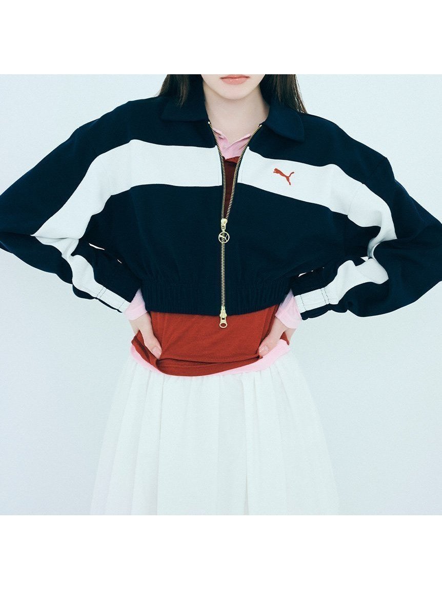【リリーブラウン/Lily Brown】の【LILY BROWN×PUMA】コンパクトトラックジャケット インテリア・キッズ・メンズ・レディースファッション・服の通販 founy(ファニー) 　ファッション　Fashion　レディースファッション　Fashion for Women　アウター　Coat / Outerwear Collection　レディースジャケット・軽アウター　Jackets　ガーリー　Girly, Feminine Style　クラシック　Classic, Timeless Style　コレクション　Collection, Seasonal Line　コンパクト　Compact, Small Size　ショート　Short, Short Length　スペシャル　Special, Limited Edition　スポーツ　Sports, Activewear　スマート　Smart, Elegant　ツイル　Twist, Twisted Detail　トレンド　Trend, Trending Now　バランス　Balance, Style Balance　ロング　Long, Long-Length　エレガント 上品　Elegant　NVY[089]|ID: prp329100004658371 ipo3291000000034075338