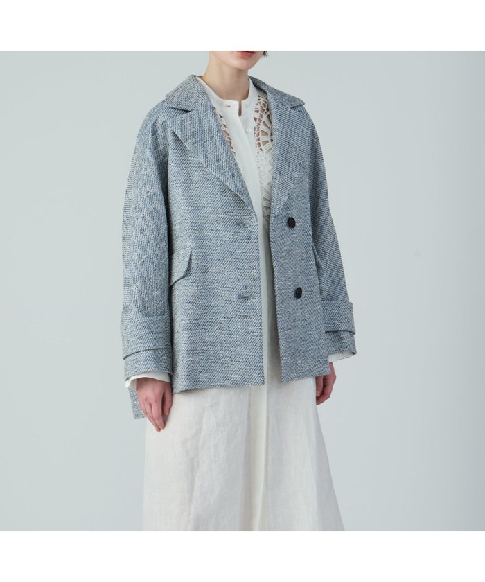 【ハウス オブ ロータス/HOUSE OF LOTUS】のミックスツイードケープライクコート インテリア・キッズ・メンズ・レディースファッション・服の通販 founy(ファニー) https://founy.com/ ファッション Fashion レディースファッション Fashion for Women アウター Coat / Outerwear Collection コート・ロングコート・ピーコート Long Coats, Peacoats & More 2025年 2025 2025春夏・S/S Spring/Summer 2025 SS25 アクリル Acrylic Material インナー Innerwear カッティング Cutting Detail スタイリッシュ Stylish, Fashionable ツイード Twill, Twill Weave ハーフ Half, Half-Length ビッグ Big, Oversized フォルム Silhouette, Form フロント Front, Front Design ボトム Bottoms, Lower Wear 夏 Summer S/S・春夏 SS, Spring/Summer, Warm Season 無地 Plain, Solid Color |ID: prp329100004658395 ipo3291000000033892308
