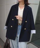 【ゼヴォン/Thevon】のGOLDボタンテーラードジャケット 人気、トレンドファッション・服の通販 founy(ファニー) ファッション Fashion レディースファッション Fashion for Women アウター Coat / Outerwear Collection レディースジャケット・軽アウター Jackets テーラードジャケット / 通勤・きれいめスタイル Tailored Jackets & Blazers 2025年 2025 2025-2026秋冬・A/W Autumn/Winter 2025–26 AW25–26 ジャケット Jacket, Outerwear スタイリッシュ Stylish, Fashionable ストライプ Stripe, Striped Pattern スラックス Slacks, Dress Pants デニム Denim, Jeans Material エレガント 上品 Elegant 定番 Standard, Basic Item 春 Spring 羽織 Haori, Light Jacket thumbnail ネイビー|ID: prp329100004658413 ipo3291000000033713398