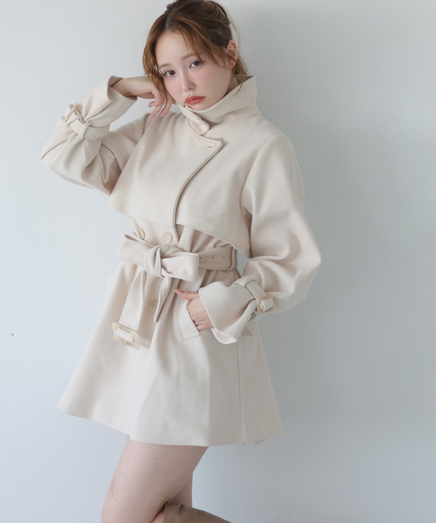 【ナイスクラップ/NICE CLAUP】の【リバイバル】マルチミドルコート・S/Mサイズ展開 インテリア・キッズ・メンズ・レディースファッション・服の通販 founy(ファニー) 　ファッション　Fashion　レディースファッション　Fashion for Women　アウター　Coat / Outerwear Collection　コート・ロングコート・ピーコート　Long Coats, Peacoats & More　ミドル　Middle Length, Mid Height　アイボリー|ID: prp329100004658415 ipo3291000000033713420