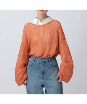 【レプシィム ローリーズファーム/LEPSIM LOWRYS FARM】の7ゲージテープヤーン長袖プルオーバー 人気、トレンドファッション・服の通販 founy(ファニー) ファッション Fashion レディースファッション Fashion for Women トップス・カットソー Cut & Sew Tops カジュアルプルオーバー・ニットトップス Pullovers & Knit Tops / Casual Pullovers オレンジ Orange メッシュ Mesh, Net Fabric リラックス Relax, Relaxed Fit ルーズ Loose, Oversized 人気 Popular, Best Seller 今秋 This Fall 夏 Summer 定番 Standard, Basic Item 春 Spring 秋 Autumn 長袖 Long Sleeve, Full Sleeve |ID:prp329100004659118