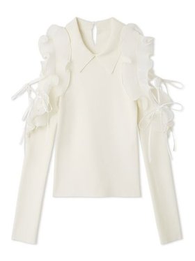 【スナイデル/SNIDEL】 プリーツフリルニットプルオーバー人気、トレンドファッション・服の通販 founy(ファニー) ファッション Fashion レディースファッション Fashion for Women トップス・カットソー Cut & Sew Tops ニット Knit Tops & Sweaters カジュアルプルオーバー・ニットトップス Pullovers & Knit Tops / Casual Pullovers ウェーブ Wavy Pattern 今季 This Season, Current Season ショルダー Shoulder, Shoulder Strap ドッキング Docking, Mixed Material 定番 Standard, Basic Item 人気 Popular, Best Seller フィット Fit, Slim Fit フェミニン Feminine, Girly フリル Frill, Ruffle プリーツ Pleats, Pleated ボトム Bottoms, Lower Wear リボン Ribbon, Bow おすすめ Recommended / Our Picks |ID:prp329100004659208