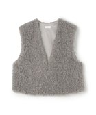 【トゥモローランド/TOMORROWLAND】のミックスファー Vネックベスト 15 グレー|ID: prp329100004659262 ipo3291000000034791292