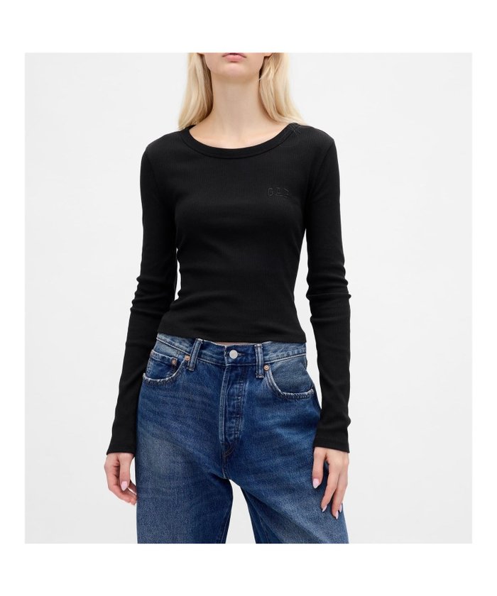 【ギャップ/GAP】のリブ クロップド クルーネックTシャツ インテリア・キッズ・メンズ・レディースファッション・服の通販 founy(ファニー) https://founy.com/ ファッション Fashion レディースファッション Fashion for Women トップス・カットソー Cut & Sew Tops シャツ・ブラウス・オフィスカジュアル Elegant Blouses & Button-Ups ロングTシャツ・Tシャツ Longline T-Shirts & Tees クロップド Cropped, Short Length ショート Short, Short Length ストレート Straight, Straight Cut 長袖 Long Sleeve, Full Sleeve |ID: prp329100004659325 ipo3291000000033721140