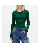 【ギャップ/GAP】のリブ クロップド クルーネックTシャツ EVERGREEN_GLAMOUR|ID: prp329100004659325 ipo3291000000033721144