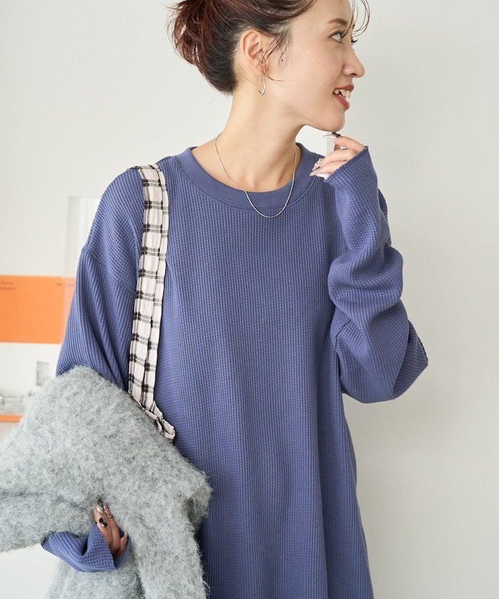 【フリークスストア/FREAK'S STORE】のワッフル クルーネック チュニック プルオーバー【限定展開】 25AW インテリア・キッズ・メンズ・レディースファッション・服の通販 founy(ファニー) ファッション Fashion レディースファッション Fashion for Women トップス・カットソー Cut & Sew Tops カジュアルプルオーバー・ニットトップス Pullovers & Knit Tops / Casual Pullovers カットソー Cut and Sewn Top チュニック Tunic, Long Top 定番 Standard, Basic Item 人気 Popular, Best Seller ラウンド Round, Round Neck ロング Long, Long-Length ワッフル Waffle, Waffle Knit A/W・秋冬 Autumn/Winter 冬 Winter / This Winter プチプライス・低価格 Affordable / Budget Price おすすめ Recommended / Our Picks エレガント 上品 Elegant 2025年 2025 2025-2026秋冬・A/W Autumn/Winter 2025–26 AW25–26 ブルー|ID: prp329100004659334 ipo3291000000034780318