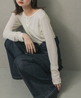 【センスオブプレイス/SENSE OF PLACE by URBAN RESEARCH】のヘンリーネックプレーンカットトップ 人気、トレンドファッション・服の通販 founy(ファニー) ファッション Fashion レディースファッション Fashion for Women 2025年 2025 2025-2026秋冬・A/W Autumn/Winter 2025–26 AW25–26 冬 Winter / This Winter おすすめ Recommended / Our Picks とろみ Fluid, Flowy Fabric インナー Innerwear カットソー Cut and Sewn Top キャミワンピース Cami Dress, Slip Dress トレンド Trend, Trending Now ベスト Vest, Waistcoat エレガント 上品 Elegant A/W・秋冬 Autumn/Winter |ID:prp329100004659498