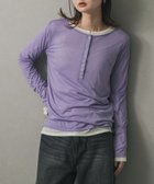 【センスオブプレイス/SENSE OF PLACE by URBAN RESEARCH】のヘンリーネックプレーンカットトップ PURPLE|ID: prp329100004659498 ipo3291000000034467829