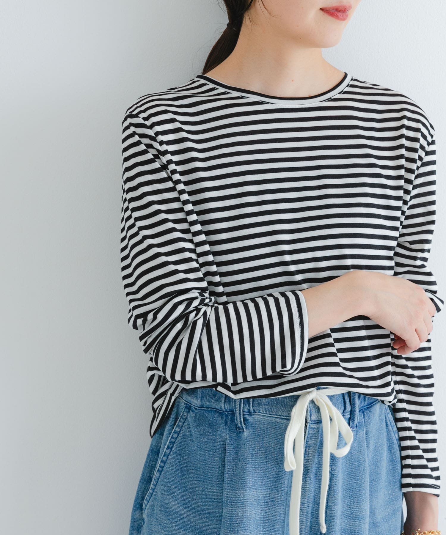 【アーバンリサーチ/URBAN RESEARCH】のテンセルコットンボーダーカットソー インテリア・キッズ・メンズ・レディースファッション・服の通販 founy(ファニー) 　ファッション　Fashion　レディースファッション　Fashion for Women　トップス・カットソー　Cut & Sew Tops　カットソー・ベーシックTシャツ　Cut-and-Sewn Tops / Stretch Tees & Basics　2025年　2025　2025春夏・S/S　Spring/Summer 2025 SS25　おすすめ　Recommended / Our Picks　シンプル　Simple, Minimal　スウェット / スエット　Sweatshirt, Sweatwear　スラックス　Slacks, Dress Pants　ベスト　Vest, Waistcoat　ボーダー　Border, Stripe　エレガント 上品　Elegant　夏　Summer　S/S・春夏　SS, Spring/Summer, Warm Season　BORDER-1|ID: prp329100004659510 ipo3291000000033911465
