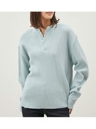 【ミラオーウェン/Mila Owen】のワッフルヘンリーカットトップス BLU[086]|ID: prp329100004659522 ipo3291000000033892808