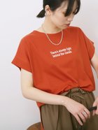 【サマンサモスモス/Samansa Mos2】のロゴ刺繍フレンチスリーブTシャツ 人気、トレンドファッション・服の通販 founy(ファニー) ファッション Fashion レディースファッション Fashion for Women トップス・カットソー Cut & Sew Tops シャツ・ブラウス・オフィスカジュアル Elegant Blouses & Button-Ups ロングTシャツ・Tシャツ Longline T-Shirts & Tees シンプル Simple, Minimal スリーブ Sleeve, Long Sleeve / Short Sleeve フレンチ French, French Style ワンポイント One Point, Statement Accent thumbnail オレンジ|ID: prp329100004659555 ipo3291000000033901513