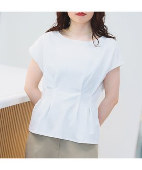 【ビームス ハート/BEAMS HEART】の【秋まで使える】【洗濯機洗い可】タック ペプラム プルオーバー 25SS フレンチスリーブ お仕事 きれいめ オンオフ兼用 カットソー 人気、トレンドファッション・服の通販 founy(ファニー) ファッション Fashion レディースファッション Fashion for Women トップス・カットソー Cut & Sew Tops カジュアルプルオーバー・ニットトップス Pullovers & Knit Tops / Casual Pullovers カットソー・ベーシックTシャツ Cut-and-Sewn Tops / Stretch Tees & Basics 秋 Autumn カットソー Cut and Sewn Top コクーン Cocoon, Cocoon Silhouette コンパクト Compact, Small Size サロペット Overalls, Salopette シンプル Simple, Minimal スリーブ Sleeve, Long Sleeve / Short Sleeve デニム Denim, Jeans Material 人気 Popular, Best Seller 長袖 Long Sleeve, Full Sleeve バランス Balance, Style Balance ビッグ Big, Oversized フェミニン Feminine, Girly フレンチ French, French Style ペプラム Peplum, Flared Hem 半袖 Short Sleeve, Half Sleeve リラックス Relax, Relaxed Fit ワッフル Waffle, Waffle Knit おすすめ Recommended / Our Picks エレガント 上品 Elegant ビジネス 仕事 通勤 Business / Work / Commuting 2025年 2025 2025春夏・S/S Spring/Summer 2025 SS25 |ID:prp329100004659565