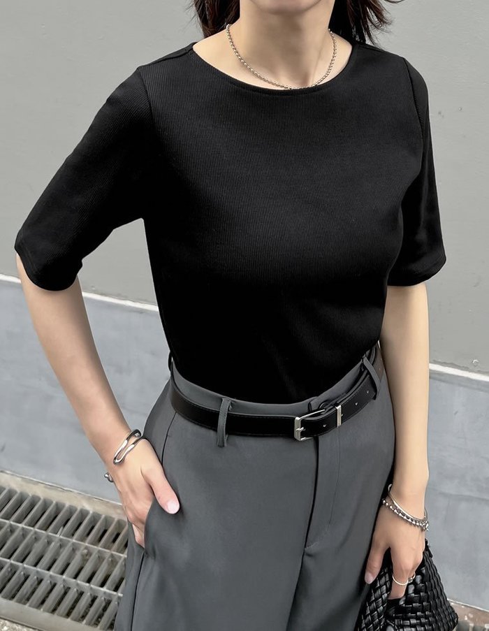 【リエディ/Re:EDIT】のテレコリブ5分袖トップス インテリア・キッズ・メンズ・レディースファッション・服の通販 founy(ファニー) https://founy.com/ ファッション Fashion レディースファッション Fashion for Women トップス・カットソー Cut & Sew Tops インナー Innerwear キャミワンピース Cami Dress, Slip Dress コンパクト Compact, Small Size サロペット Overalls, Salopette シンプル Simple, Minimal ジャケット Jacket, Outerwear スタイリッシュ Stylish, Fashionable ストレッチ Stretch, Stretchy Fabric デコルテ Décolleté, Neckline フェミニン Feminine, Girly 半袖 Short Sleeve, Half Sleeve リラックス Relax, Relaxed Fit ロング Long, Long-Length おすすめ Recommended / Our Picks エレガント 上品 Elegant ビジネス 仕事 通勤 Business / Work / Commuting |ID: prp329100004659653 ipo3291000000033976983