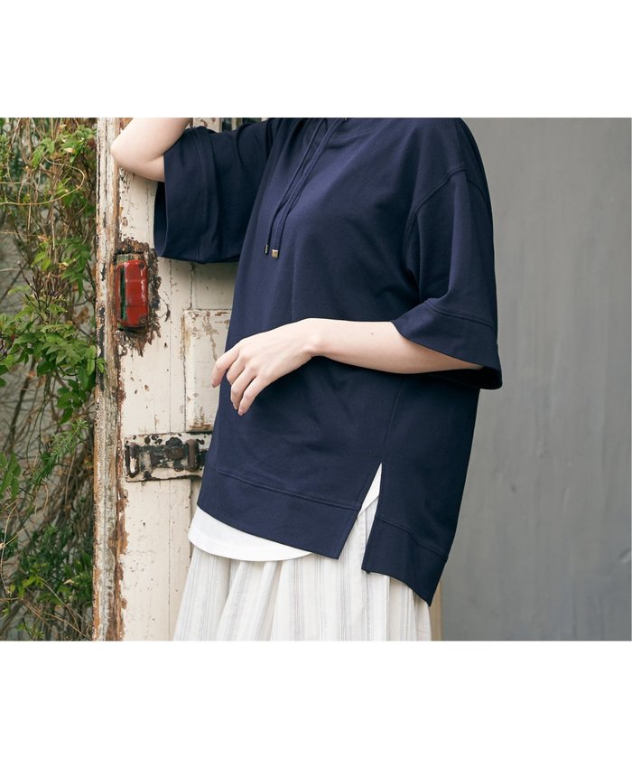 【イッカ/ikka】の【親子コーデ】鹿の子スピンドルプルオーバー インテリア・キッズ・メンズ・レディースファッション・服の通販 founy(ファニー) https://founy.com/ ファッション Fashion レディースファッション Fashion for Women トップス・カットソー Cut & Sew Tops カジュアルプルオーバー・ニットトップス Pullovers & Knit Tops / Casual Pullovers カットソー Cut and Sewn Top 鹿の子 Piqué, Kanoko Fabric シンプル Simple, Minimal スピンドル Spindle, Drawcord デニム Denim, Jeans Material 定番 Standard, Basic Item 半袖 Short Sleeve, Half Sleeve モックネック Mock Neck, Short Turtleneck リラックス Relax, Relaxed Fit おすすめ Recommended / Our Picks お家時間・ステイホーム Stay Home / At Home 夏 Summer ギフト プレゼント Gift / Present |ID: prp329100004660086 ipo3291000000033881984