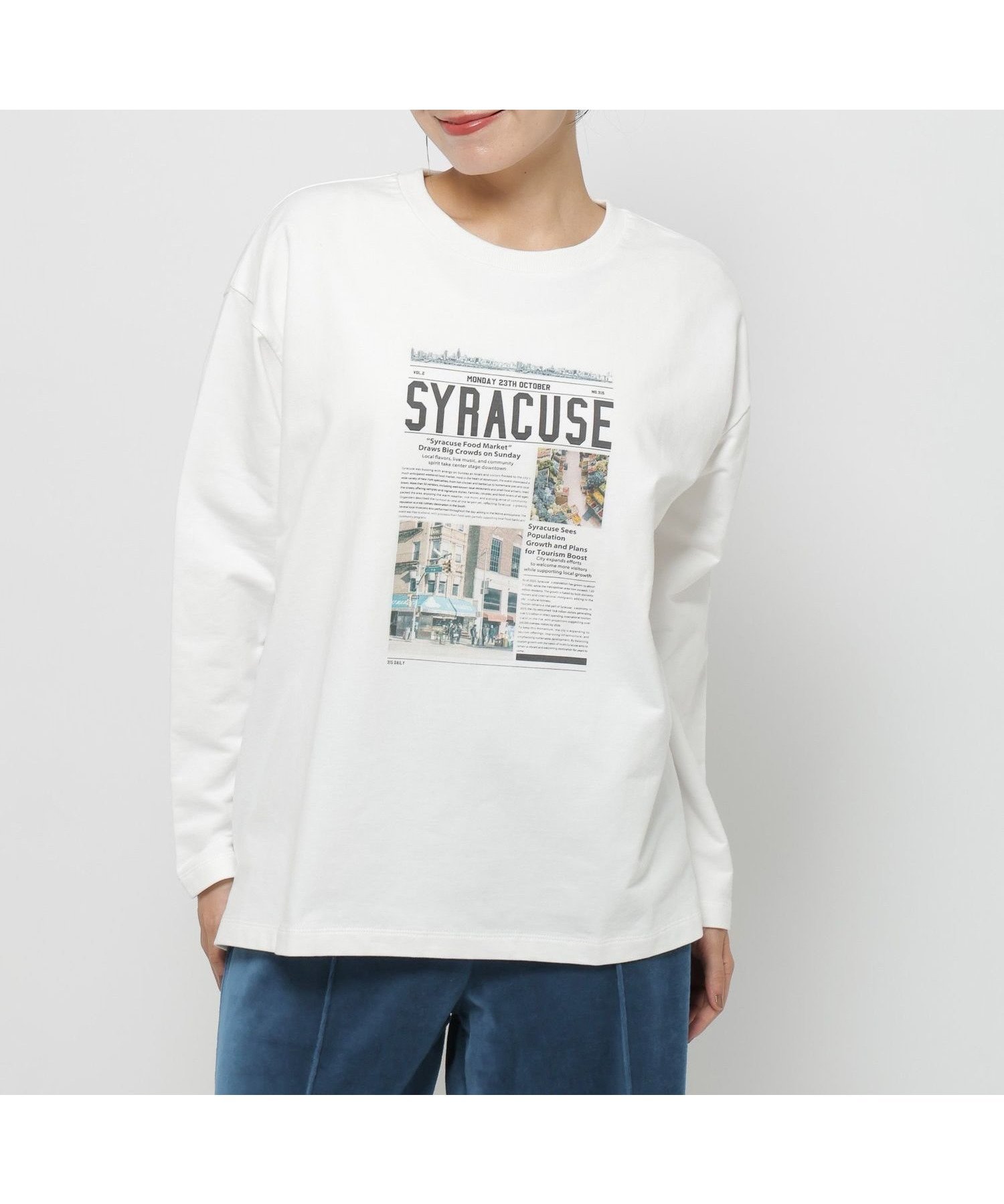 【ニコアンド/niko and】のバック布帛フォトプルオーバー 人気、トレンドファッション・服の通販 founy(ファニー) 　ファッション　Fashion　レディースファッション　Fashion for Women　トップス・カットソー　Cut & Sew Tops　カジュアルプルオーバー・ニットトップス　Pullovers & Knit Tops / Casual Pullovers　バッグ　Bags　おすすめ　Recommended / Our Picks　コーデュロイ　Corduroy, Cord Fabric　バランス　Balance, Style Balance　プリント　Print, Printed Pattern　ベロア　Velour, Soft Velvet　 other-1|ID: prp329100004660200 ipo3291000000033725529