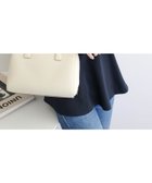 【アンドミー/andme】のきれいめ ポンチ 長袖 ペプラム フレア トップス ネイビー|ID: prp329100004660217 ipo3291000000034517444