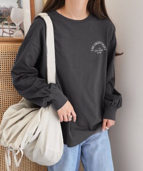 【アンドミー/andme】のロゴプリント ボリューム袖 コットン 長袖 Tシャツ 人気、トレンドファッション・服の通販 founy(ファニー) ファッション Fashion レディースファッション Fashion for Women トップス・カットソー Cut & Sew Tops シャツ・ブラウス・オフィスカジュアル Elegant Blouses & Button-Ups ロングTシャツ・Tシャツ Longline T-Shirts & Tees 人気 Popular, Best Seller 長袖 Long Sleeve, Full Sleeve プリント Print, Printed Pattern おすすめ Recommended / Our Picks |ID:prp329100004660219