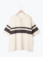 【サマンサモスモス/Samansa Mos2】の接触冷感 編み上げラインTシャツ 人気、トレンドファッション・服の通販 founy(ファニー) ファッション Fashion レディースファッション Fashion for Women トップス・カットソー Cut & Sew Tops シャツ・ブラウス・オフィスカジュアル Elegant Blouses & Button-Ups ロングTシャツ・Tシャツ Longline T-Shirts & Tees リラックス Relax, Relaxed Fit 切替 Switching, Contrast Panel thumbnail チャコールグレー|ID: prp329100004660267 ipo3291000000033725806