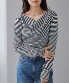 【ラナン/Ranan】のRanan/ドレープオフショルリブロンT 人気、トレンドファッション・服の通販 founy(ファニー) ファッション Fashion レディースファッション Fashion for Women トップス・カットソー Cut & Sew Tops ロングTシャツ・Tシャツ Longline T-Shirts & Tees カシュクール Wrap Design シンプル Simple, Minimal ジャケット Jacket, Outerwear タイトスカート Pencil Skirt, Tight Skirt デコルテ Décolleté, Neckline トレンド Trend, Trending Now ドレープ Drape, Draping Fabric フィット Fit, Slim Fit フェミニン Feminine, Girly ベーシック Basic, Essential ボーダー Border, Stripe ポケット Pocket, Pocket Detail エレガント 上品 Elegant thumbnail BOR|ID: prp329100004660288 ipo3291000000034047935