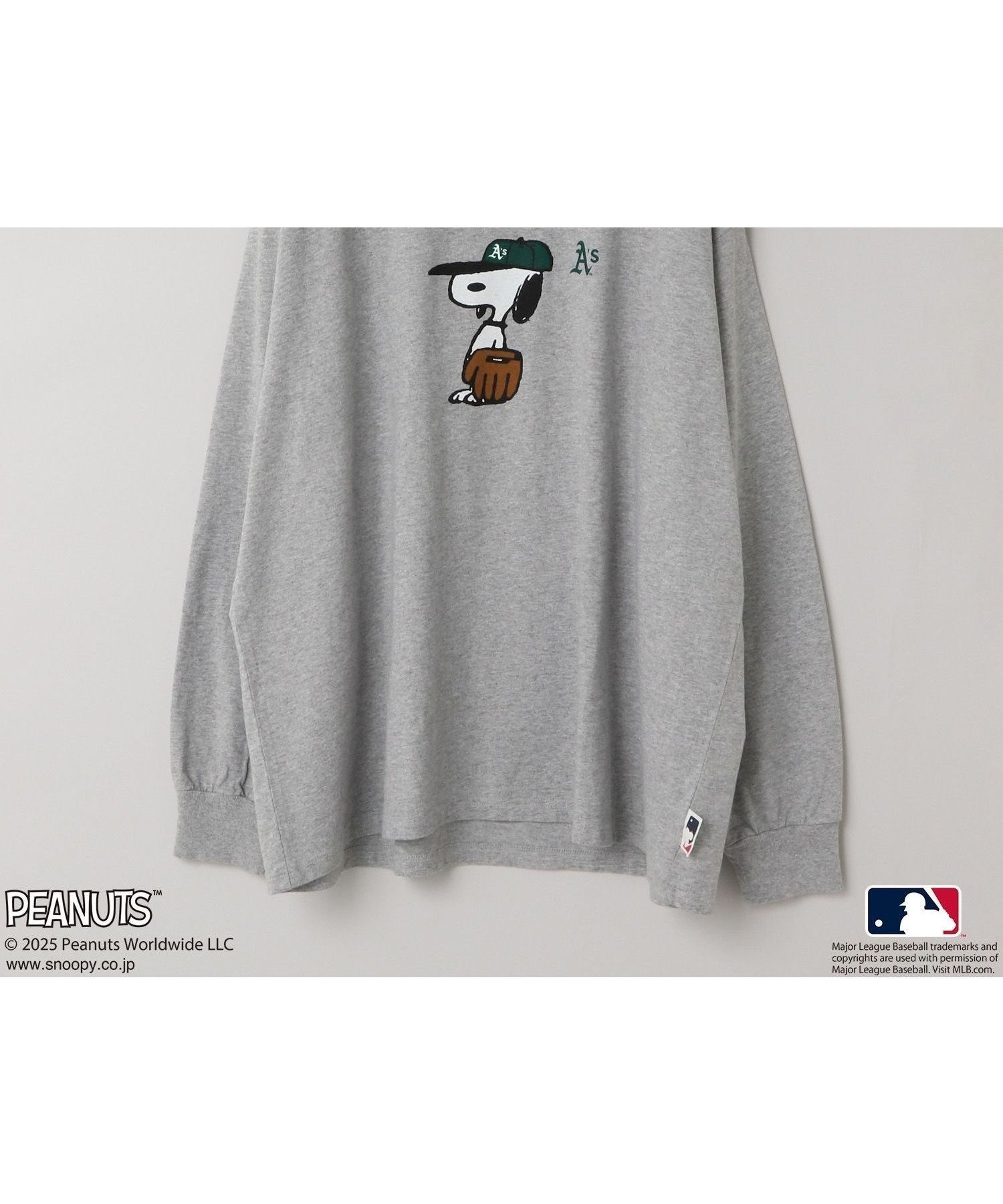 【ローリーズファーム/LOWRYS FARM】の【LFM】MLB*SNOOPYロンT インテリア・キッズ・メンズ・レディースファッション・服の通販 founy(ファニー) 　ファッション　Fashion　レディースファッション　Fashion for Women　トップス・カットソー　Cut & Sew Tops　ロングTシャツ・Tシャツ　Longline T-Shirts & Tees　クール　Cool, Chic　サングラス　Sunglasses, Shades　プリント　Print, Printed Pattern　モチーフ　Motif, Design Theme　TGRY/アスレチックス|ID: prp329100004660389 ipo3291000000033793723