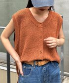 【チャオパニックティピー/CIAOPANIC TYPY】のメランジ編みサマーニットベスト オレンジ|ID: prp329100004661032 ipo3291000000033729187