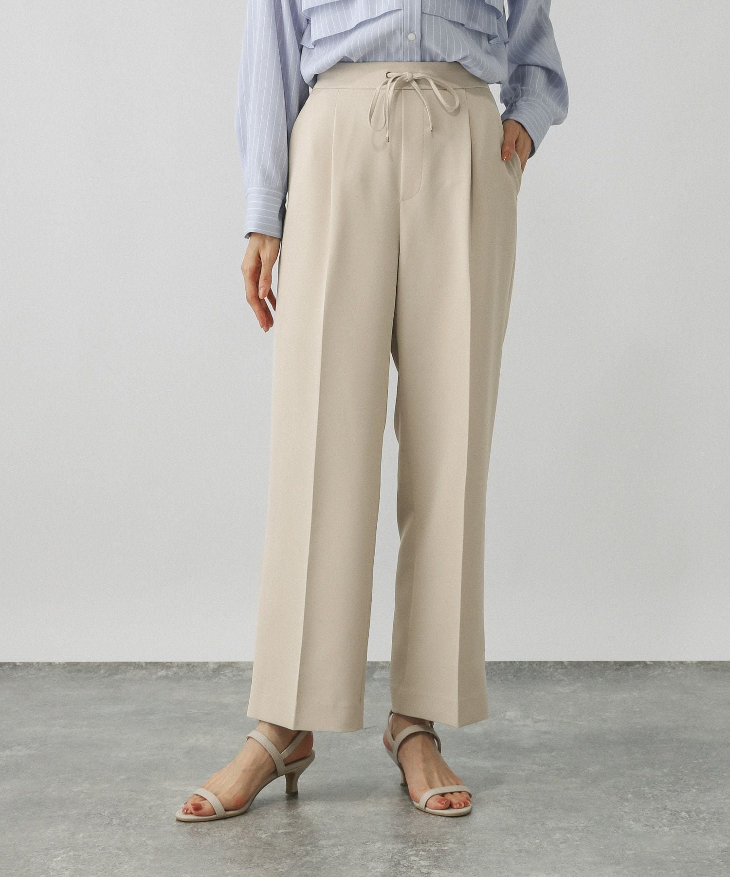 【グローバルワーク/GLOBAL WORK】の貴島明日香さん着用/ウツクシルエットイージーWクロスストレートパンツ/495820 インテリア・キッズ・メンズ・レディースファッション・服の通販 founy(ファニー) 　ファッション　Fashion　レディースファッション　Fashion for Women　パンツ　Pants & Trousers　ジャケット　Jacket, Outerwear　スウェット / スエット　Sweatshirt, Sweatwear　ストレッチ　Stretch, Stretchy Fabric　ストレート　Straight, Straight Cut　セットアップ　Set-Up, Coordinated Outfit　ダブル　Double, Double-Breasted　フィット　Fit, Slim Fit　メタル　Metal, Metal Parts　おすすめ　Recommended / Our Picks　セレモニー　Ceremony　アイボリー08|ID: prp329100004661179 ipo3291000000034858414