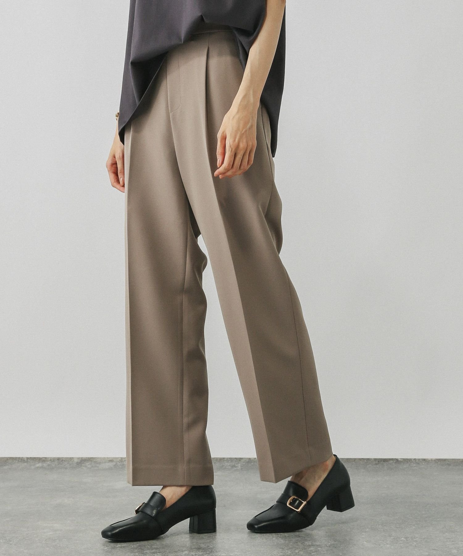 【グローバルワーク/GLOBAL WORK】の貴島明日香さん着用/ウツクシルエットイージーWクロスストレートパンツ/495820 インテリア・キッズ・メンズ・レディースファッション・服の通販 founy(ファニー) 　ファッション　Fashion　レディースファッション　Fashion for Women　パンツ　Pants & Trousers　ジャケット　Jacket, Outerwear　スウェット / スエット　Sweatshirt, Sweatwear　ストレッチ　Stretch, Stretchy Fabric　ストレート　Straight, Straight Cut　セットアップ　Set-Up, Coordinated Outfit　ダブル　Double, Double-Breasted　フィット　Fit, Slim Fit　メタル　Metal, Metal Parts　おすすめ　Recommended / Our Picks　セレモニー　Ceremony　モカ56|ID: prp329100004661179 ipo3291000000034858416