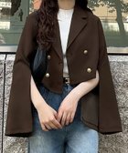 【ジュノア/JUNOAH】のゴールド釦2wayショートジャケット Aブラウン|ID: prp329100004661182 ipo3291000000033930856