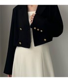 【ジュノア/JUNOAH】のルエレ 金ボタンテーラードジャケット ブラック|ID: prp329100004661217 ipo3291000000033835744