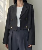 【ジュノア/JUNOAH】のルエレ 金ボタンテーラードジャケット チャコール|ID: prp329100004661217 ipo3291000000033835745