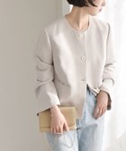 【シップス フォー ウィメン/SHIPS】のquaranciel 洗濯機可能 ダブルクロス フレア ノーカラー ジャケット(セットアップ対応) ベージュ|ID: prp329100004661222 ipo3291000000033883809