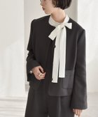 【シップス フォー ウィメン/SHIPS】のquaranciel 洗濯機可能 ダブルクロス フレア ノーカラー ジャケット(セットアップ対応) チャコールグレー|ID: prp329100004661222 ipo3291000000033883810