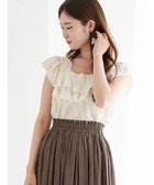 【ルディックパーク/LUDIC PARK】のアイレットレースフリルトップス 人気、トレンドファッション・服の通販 founy(ファニー) ファッション Fashion レディースファッション Fashion for Women トップス・カットソー Cut & Sew Tops おすすめ Recommended / Our Picks ガーリー Girly, Feminine Style コンパクト Compact, Small Size スクエア Square, Square Shape デニム Denim, Jeans Material フェミニン Feminine, Girly フリル Frill, Ruffle フレア Flare, Flared マーメイド Mermaid, Fishtail Silhouette ワイド Wide, Wide Fit 夏 Summer thumbnail オフホワイト|ID: prp329100004661238 ipo3291000000033730414